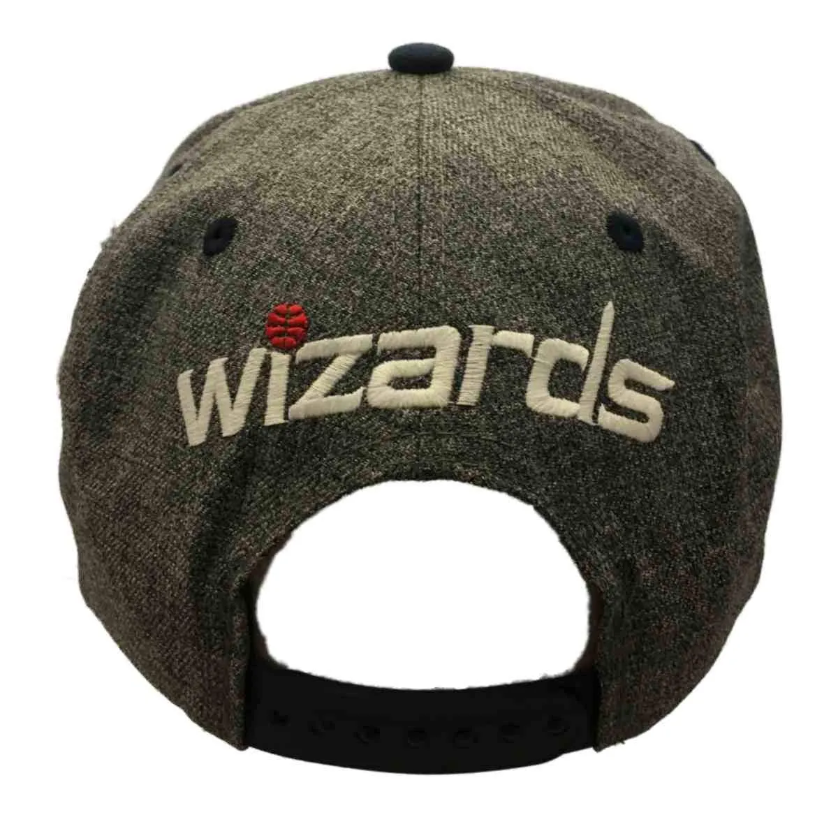 Washington Wizards Adidas Gray Navy Adj Structured Snapback Flat Bill Hat Cap