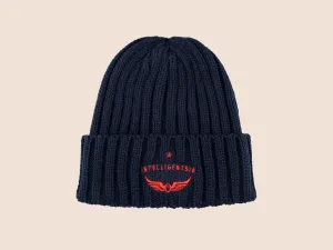 Wing Logo Beanie in Navy