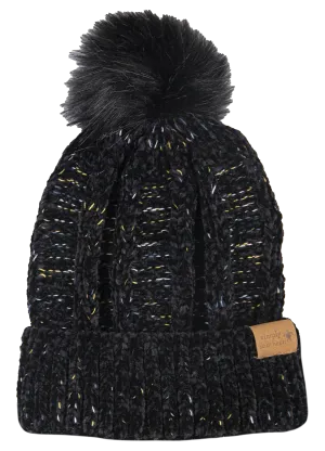 Women's Chenille Beanie - Black