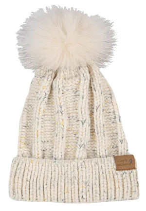Women's Chenille Beanie - Cream White