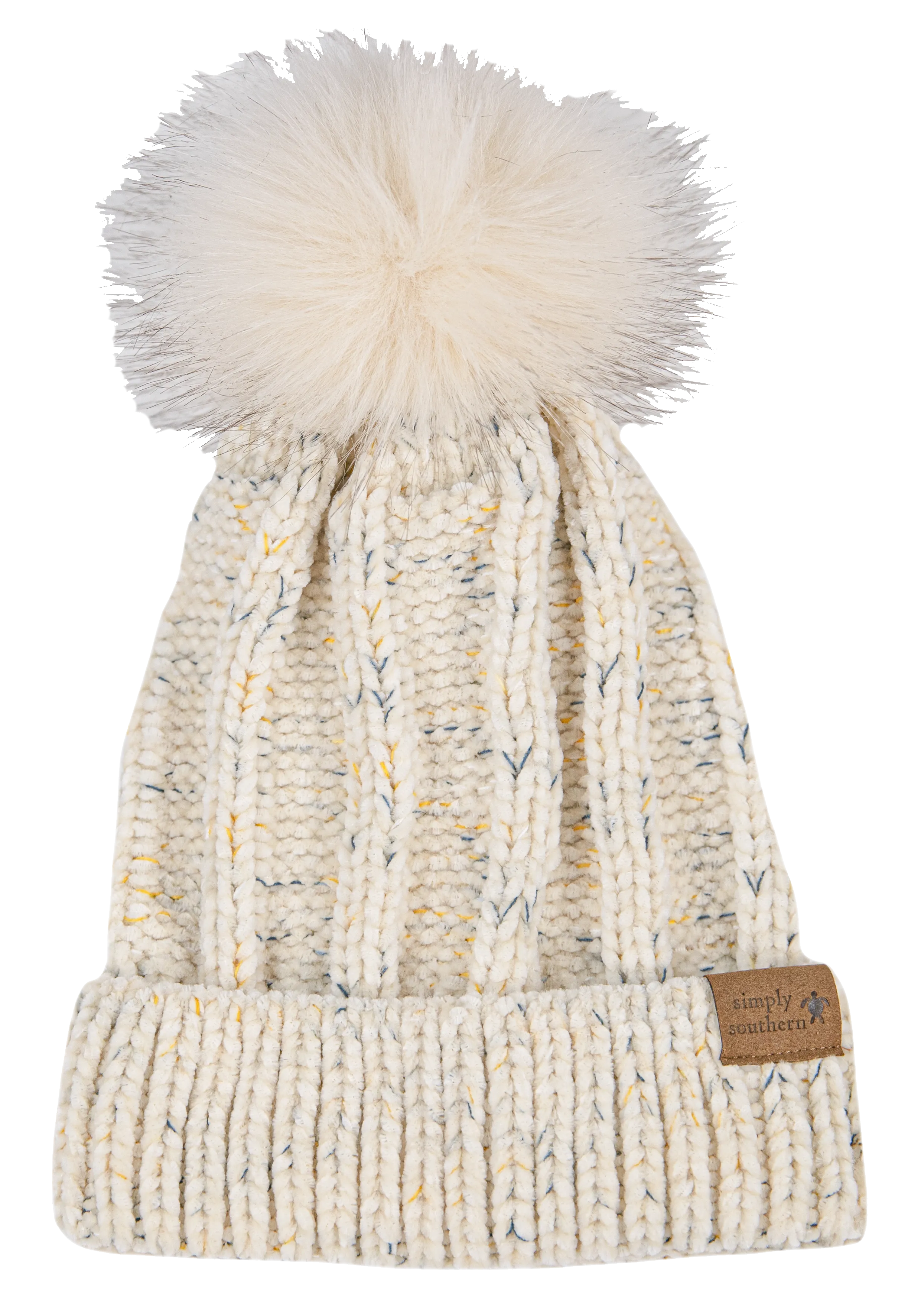 Women's Chenille Beanie - Cream White