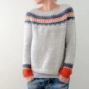 Women's Comfortable Grey Wool Jumper with Straight Fit | Ideal for Autumn/Winter
