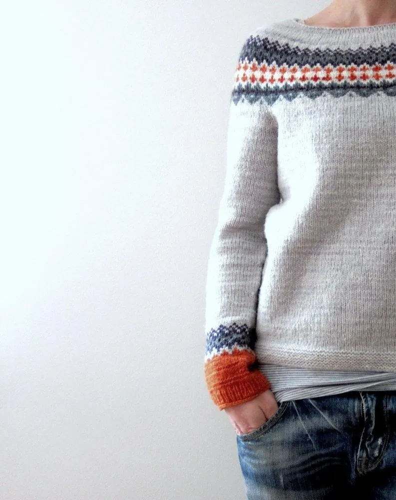 Women's Comfortable Grey Wool Jumper with Straight Fit | Ideal for Autumn/Winter