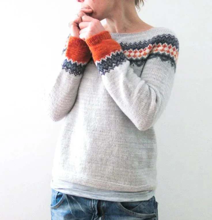 Women's Comfortable Grey Wool Jumper with Straight Fit | Ideal for Autumn/Winter