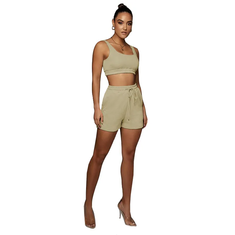 Women's Solid Color Double-layer Sports Popular Suits