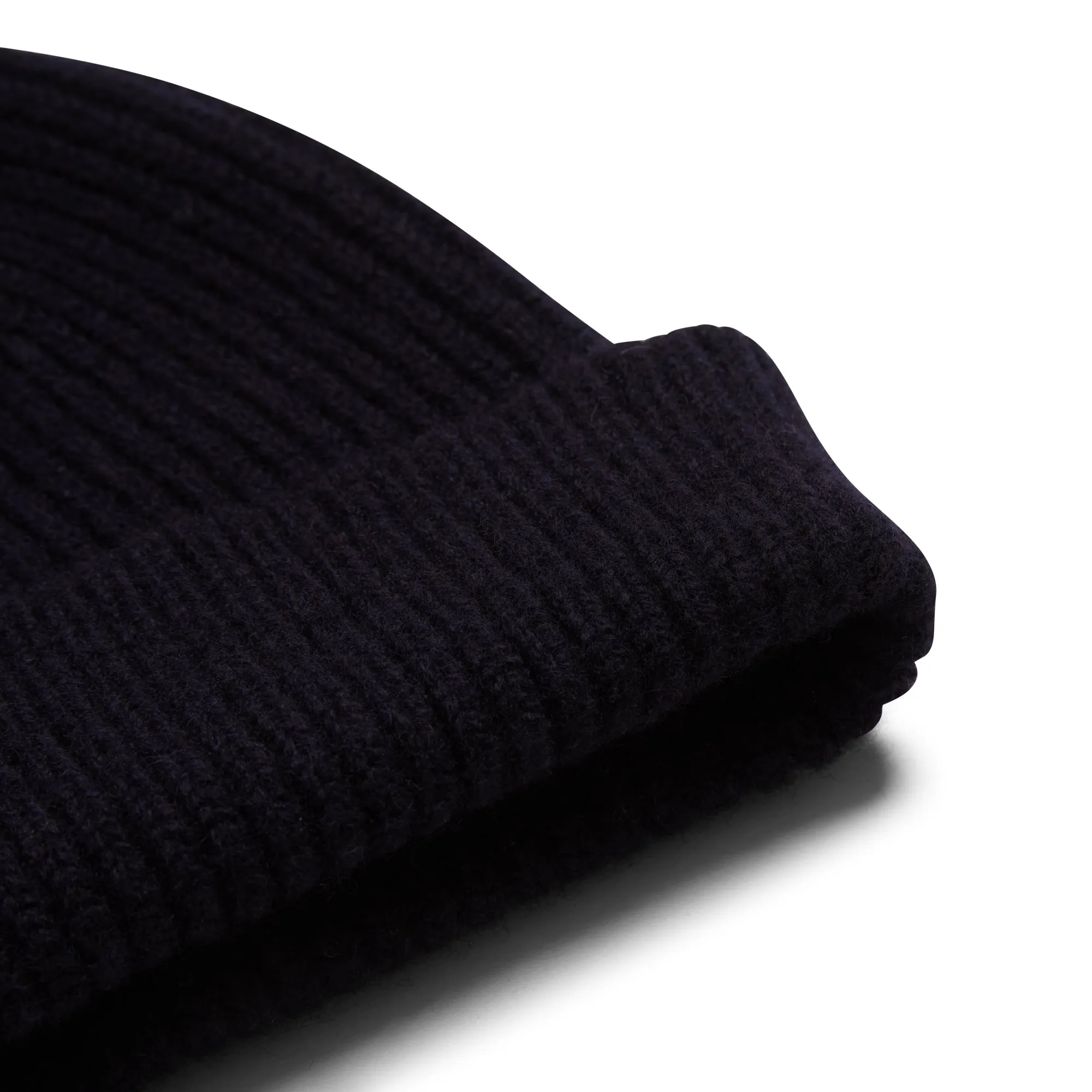 Wool Beanie Hat - Navy