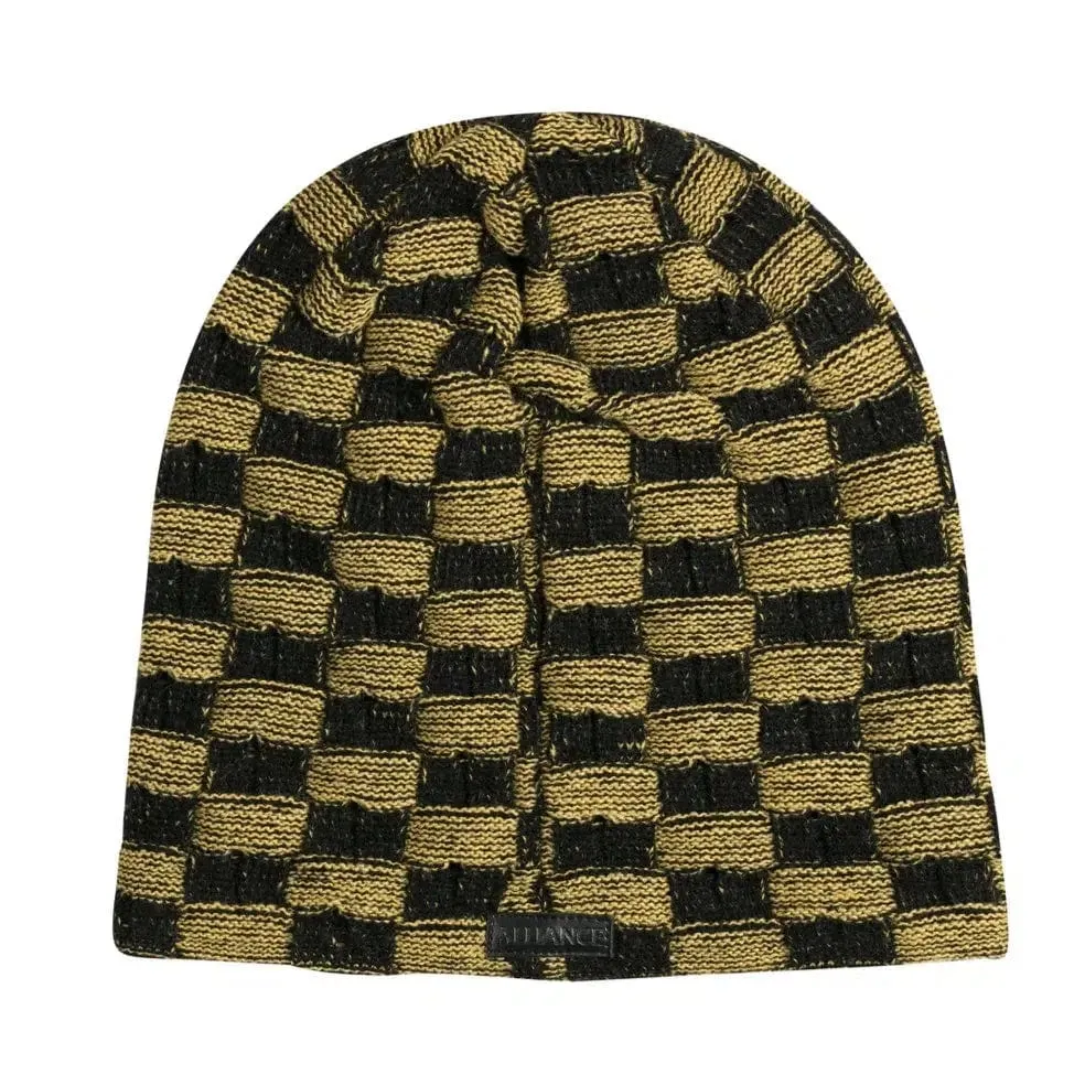 World of Warcraft - The Alliance Slouchy Beanie Hat (Gold / Black, Knitted) - J!NX