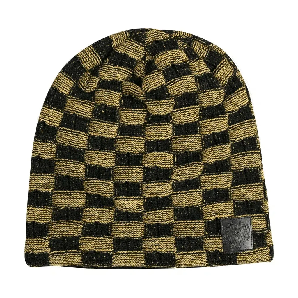 World of Warcraft - The Alliance Slouchy Beanie Hat (Gold / Black, Knitted) - J!NX