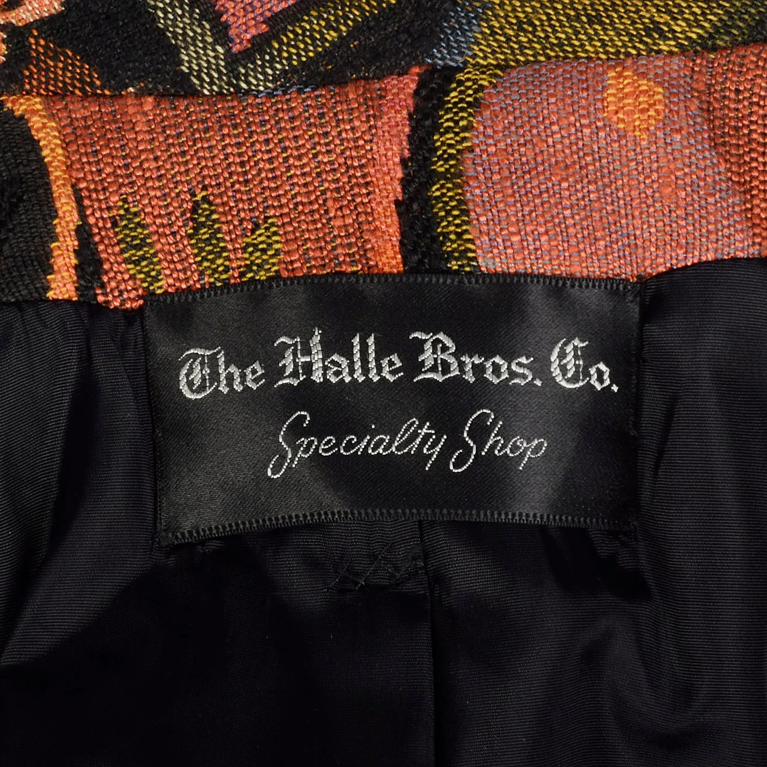XS 1970s Orange Belted Tapestry Coat