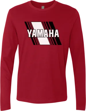 YAMAHA APPAREL Yamaha Heritage Diagonal Long-Sleeve T-Shirt - Red - Small NP21S-M3119-S
