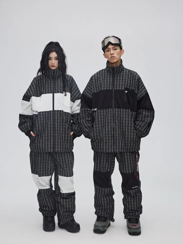 Yetisnow Chequered Black Pants - Women's
