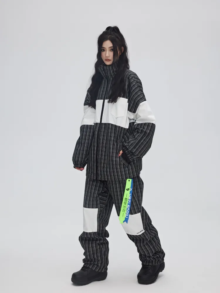 Yetisnow Chequered Black Pants - Women's