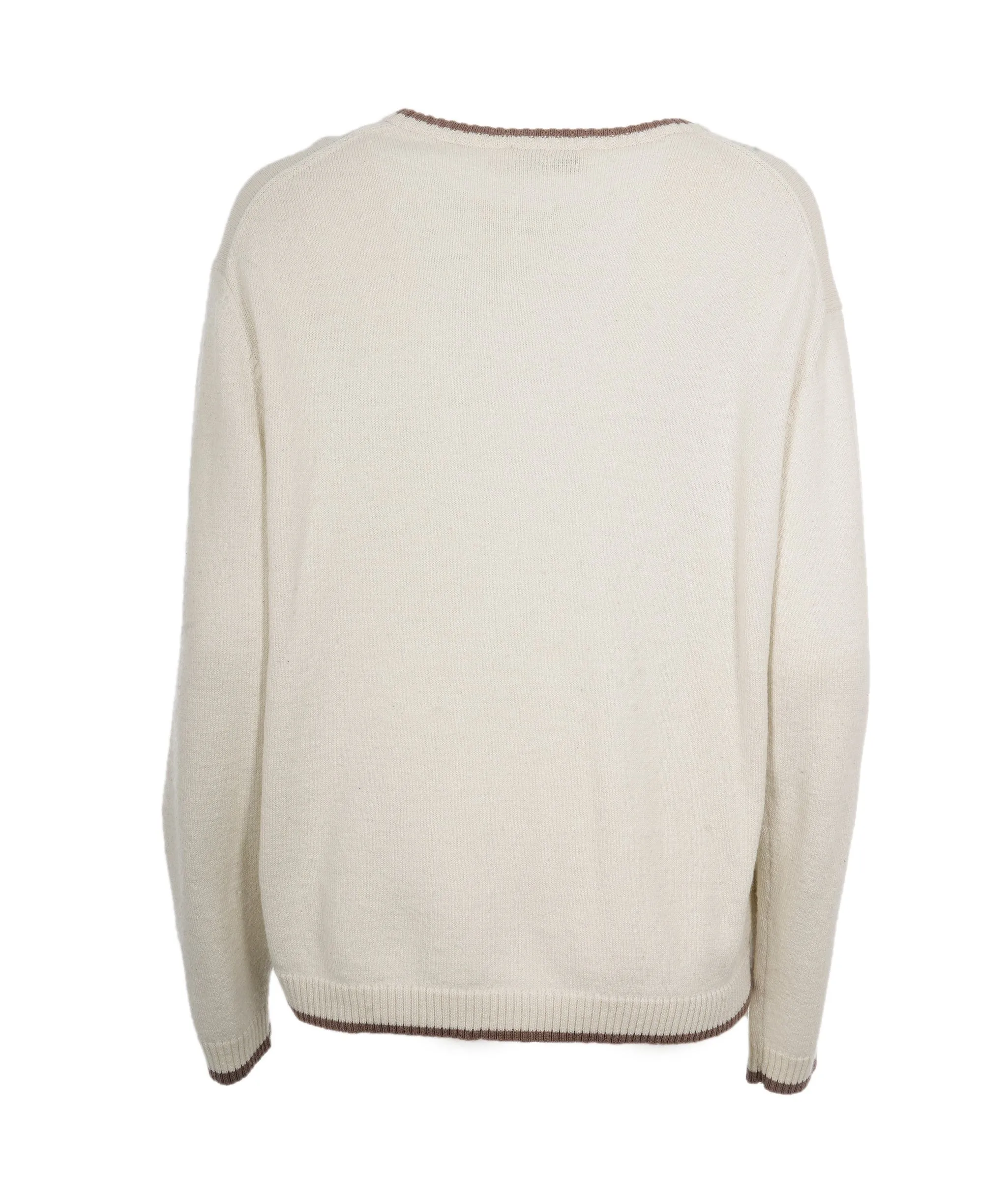 YSL Beige and Cream Crewneck Jumper  ALL0566