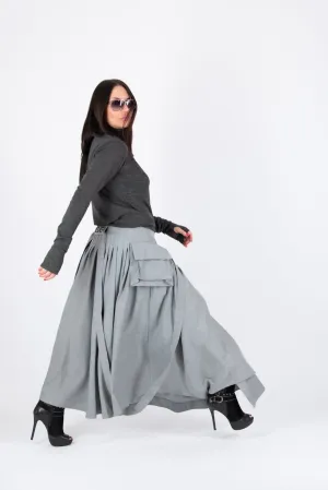 ZEFIRA Asymmetrical Long Skirt
